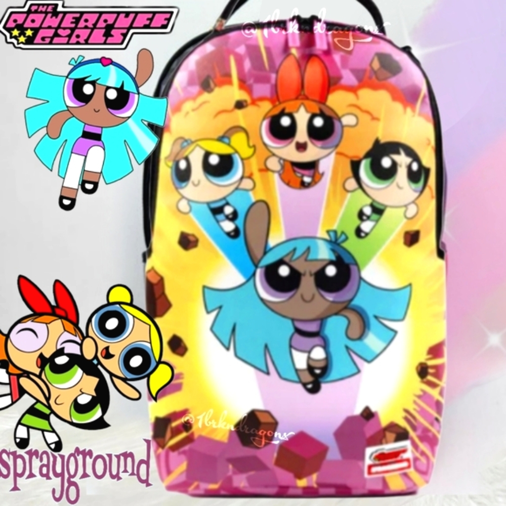 Sprayground PowerPuff Girls Backpack Bliss Blossom Buttercup Bubbles NWT